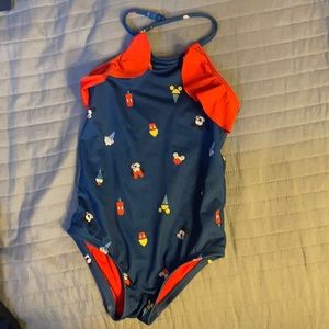Girls one piece Mickey swim suit.